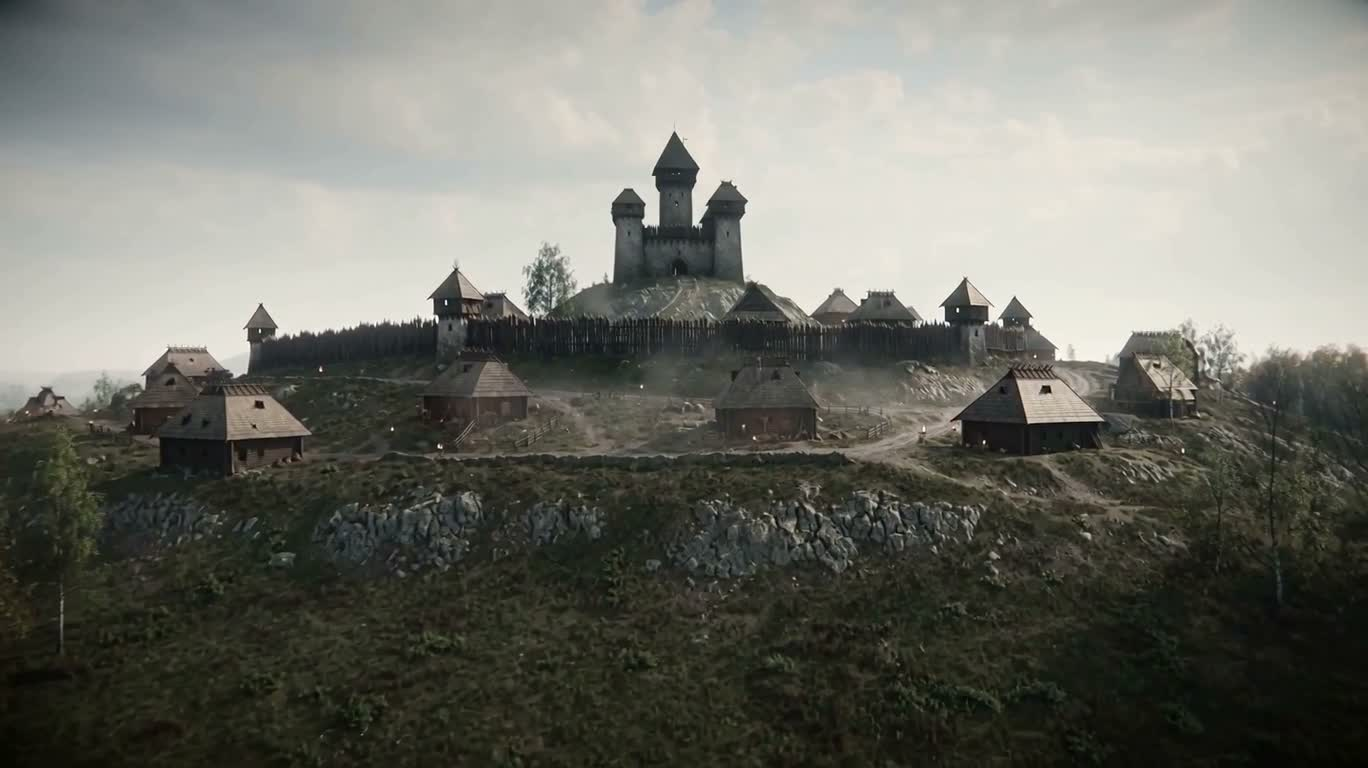 Grey Sky Slavic Hill Fort