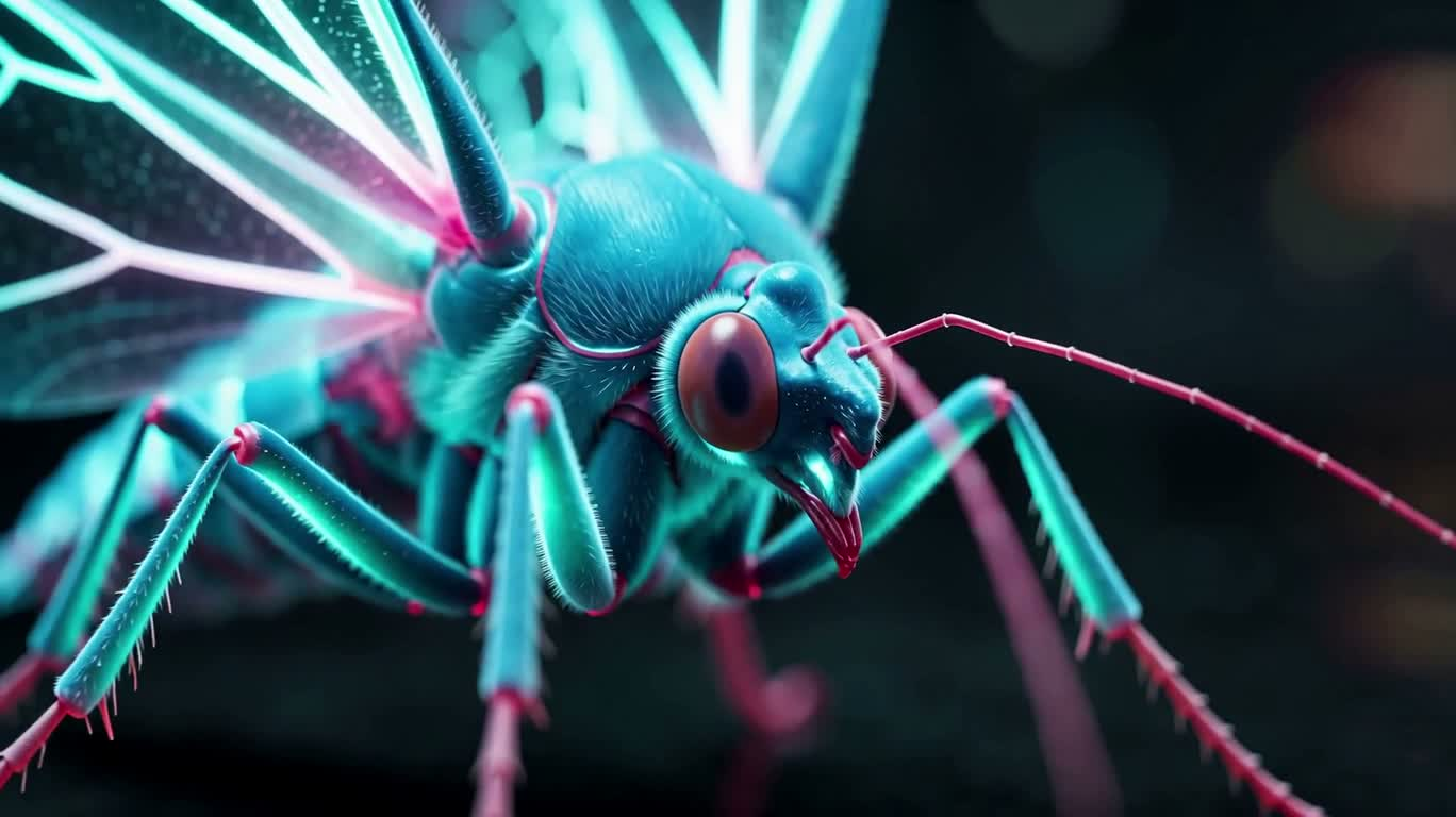 ネオン生物発光の蛾 — AI video creation