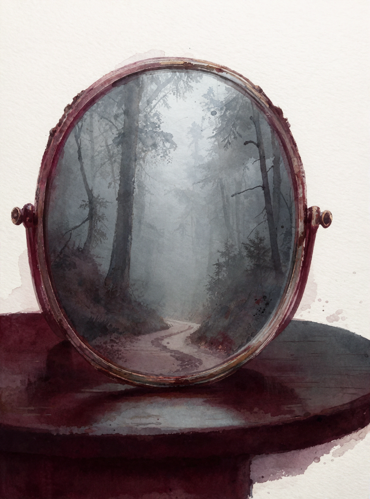 거울 속 숲 · 수채화 다이어리