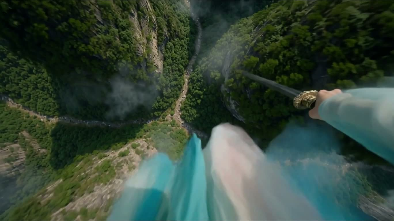 峡谷御剑幻行 — AI video creation