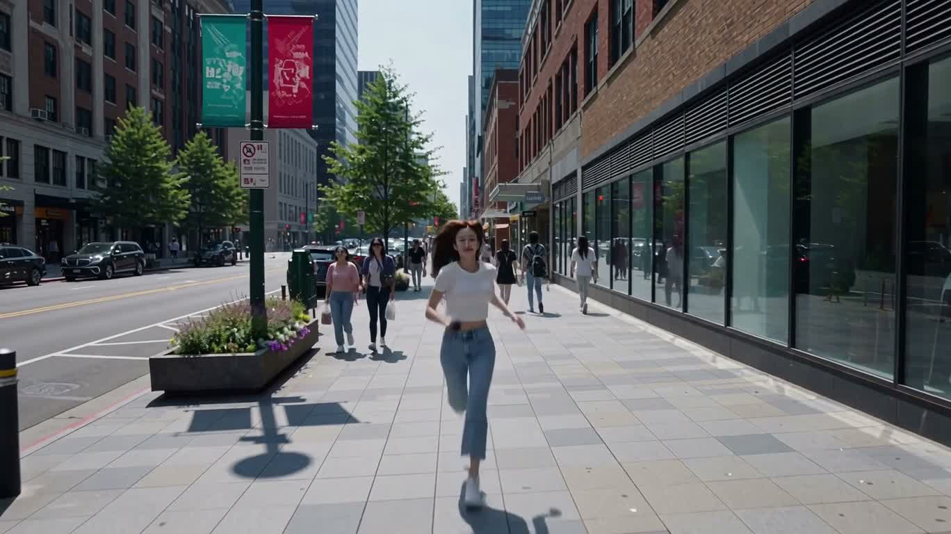 街头冲刺采访 — AI video creation