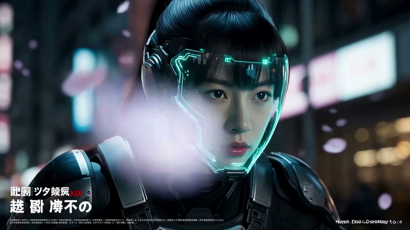 미래 도시의 귀신 호위