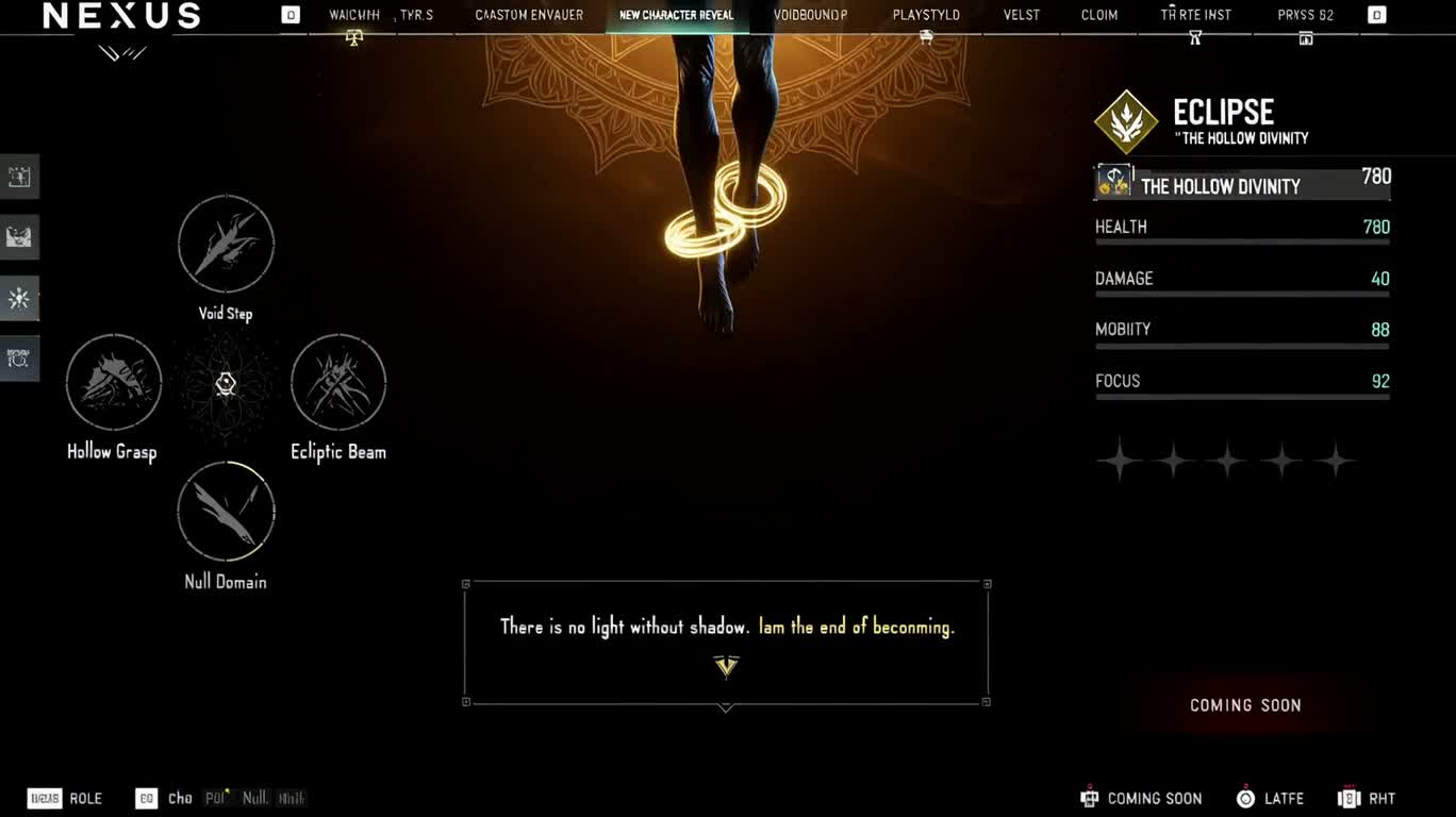 Eclipse：虚空神祇角色揭示 — AI video creation