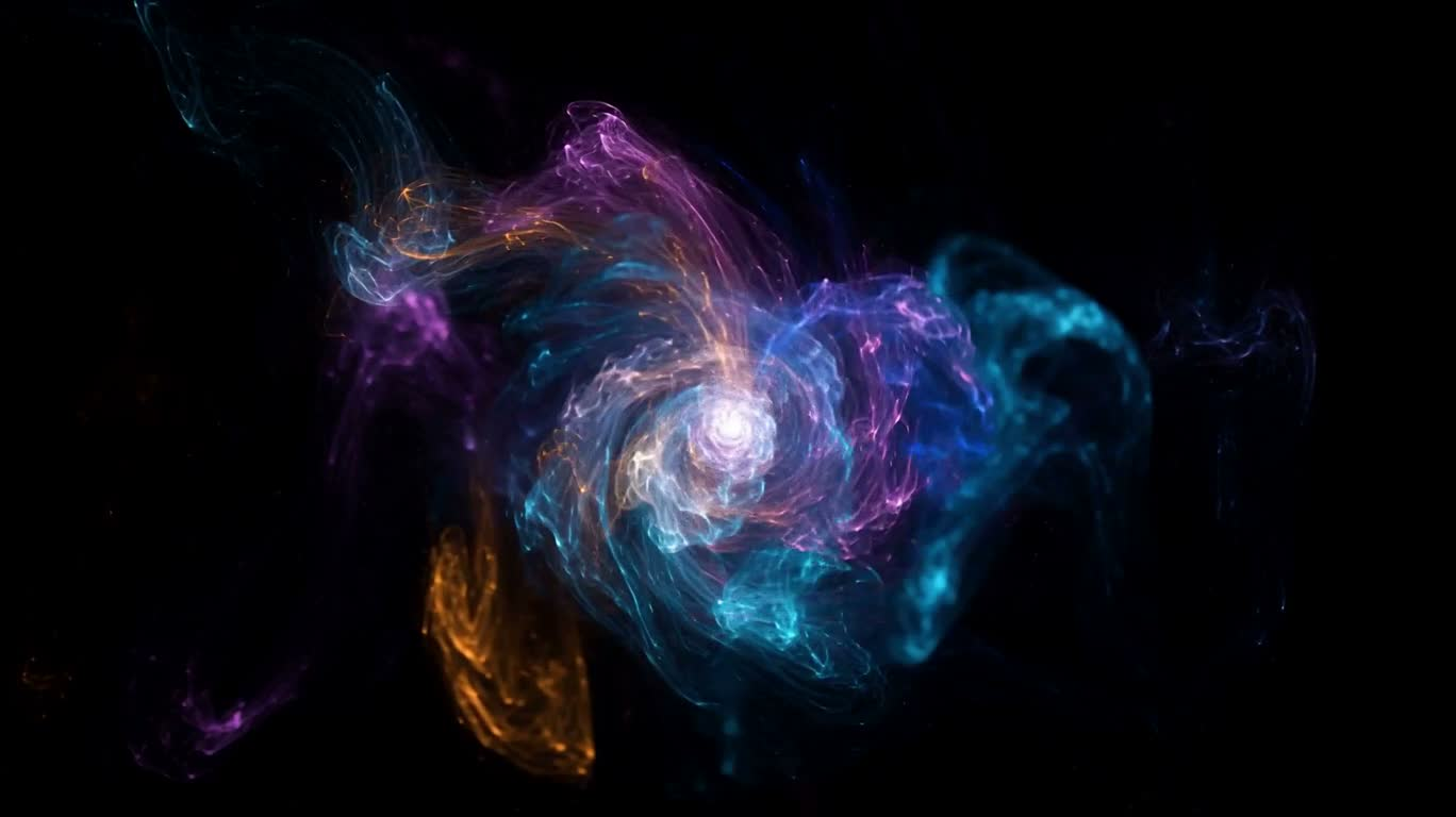 Éruption de couronne multicolore superfluide — AI video creation