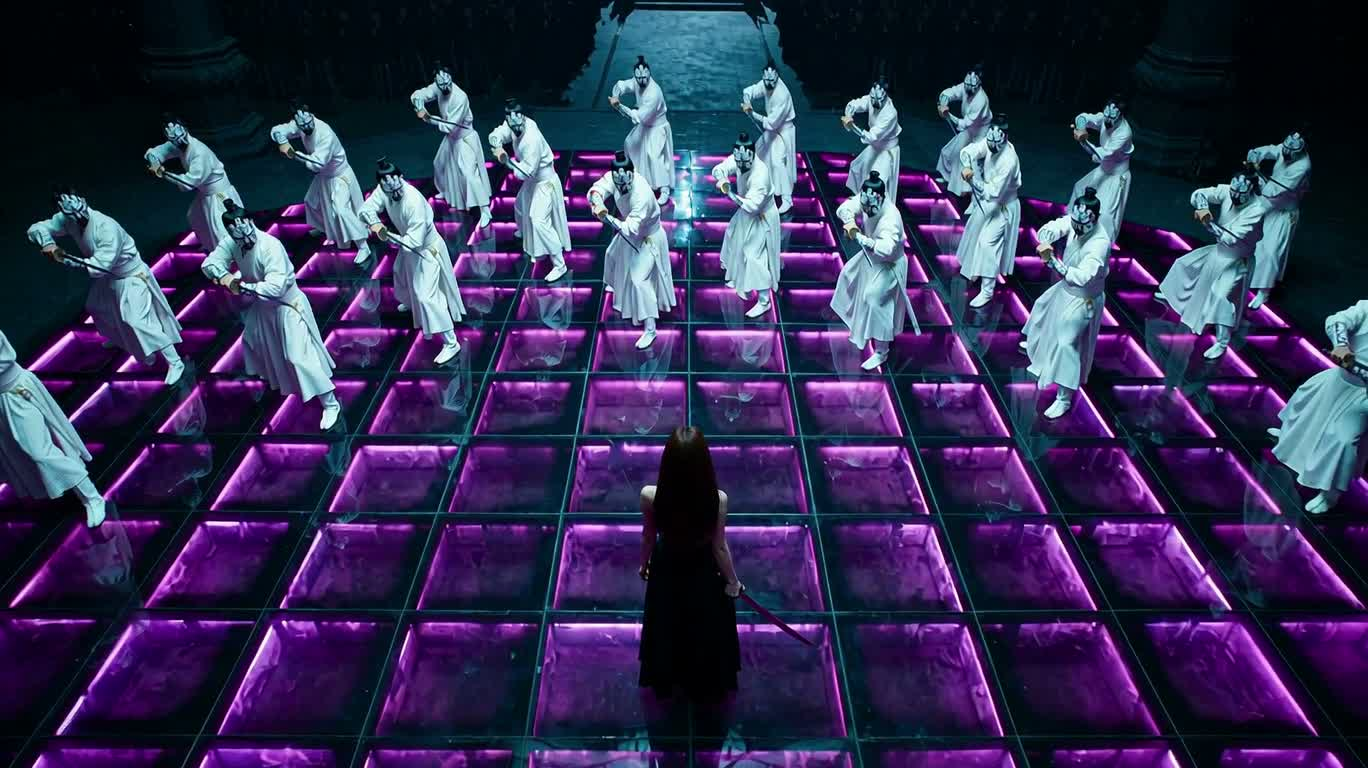 暗影剑阵中的独战女剑士 — AI video creation