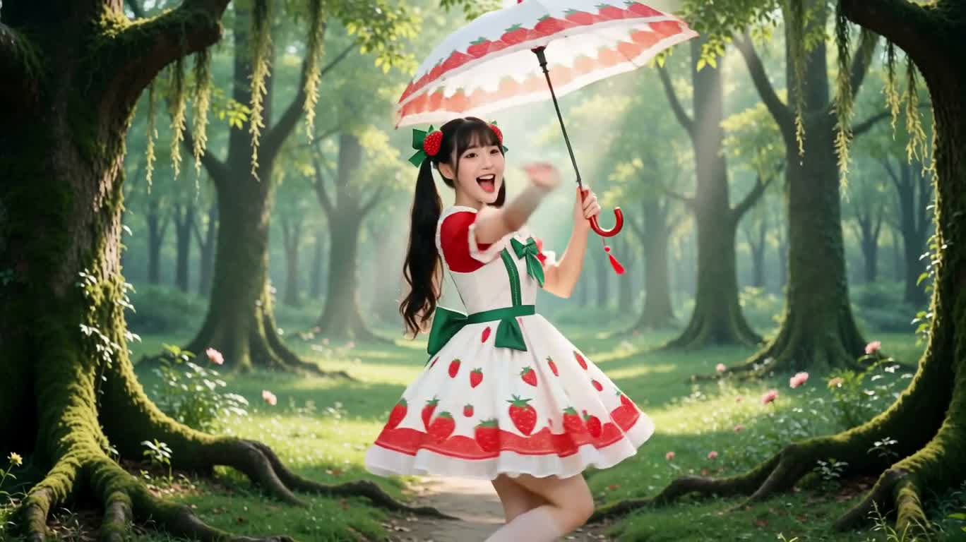 Vũ điệu ô trong rừng của cô gái váy dâu
