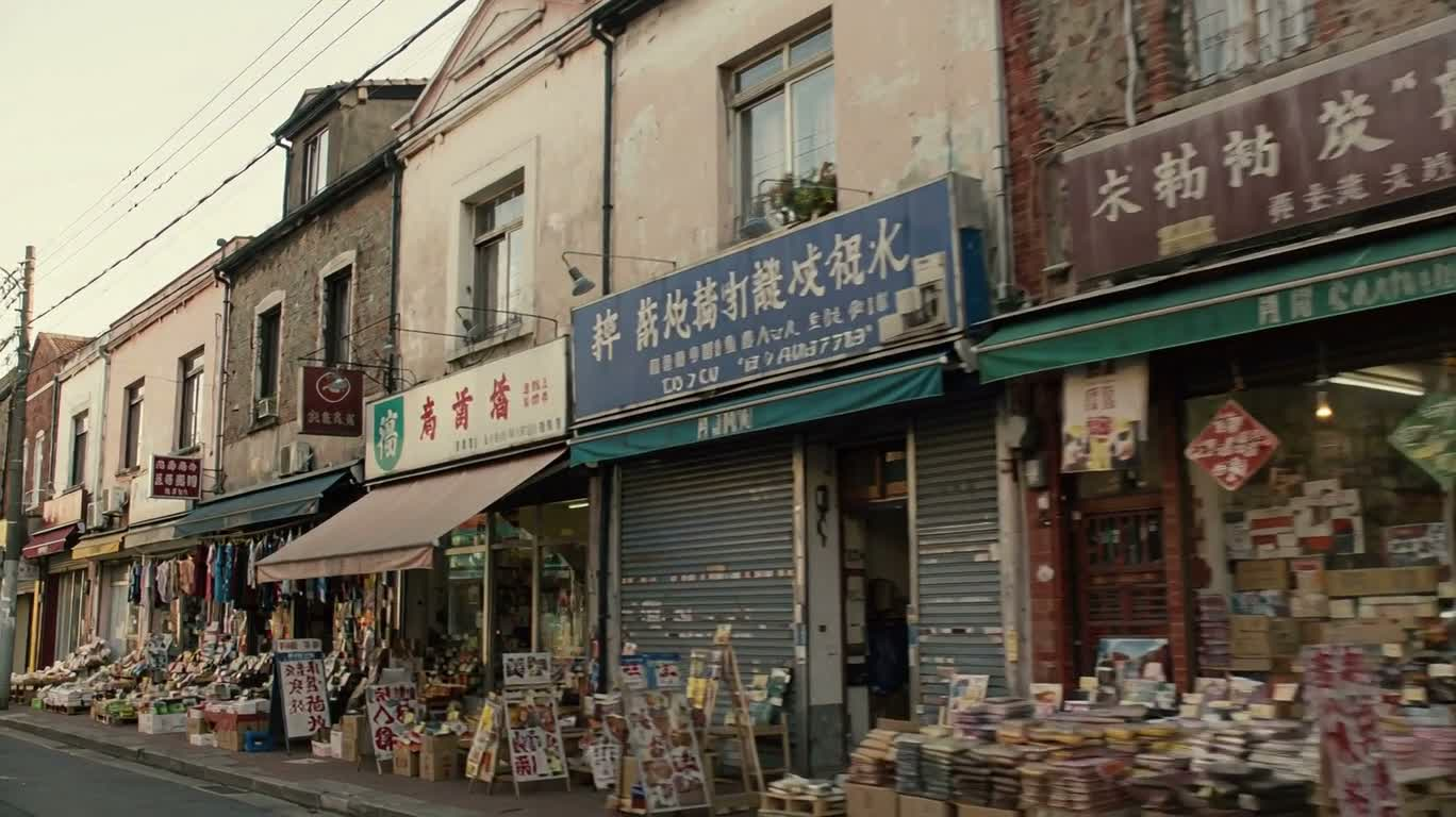 街巷商铺与店内一瞥 — AI video creation