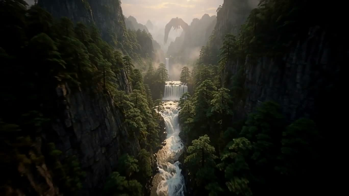 瀑谷斷流:玄鐵劍影 — AI video creation