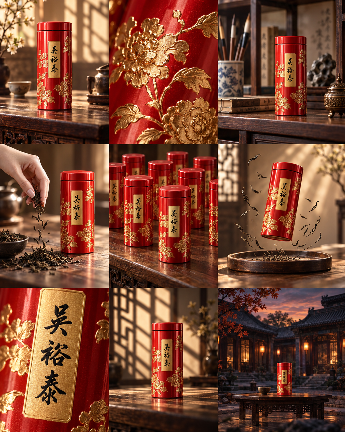 吴裕泰红茶罐九格品牌视觉故事板