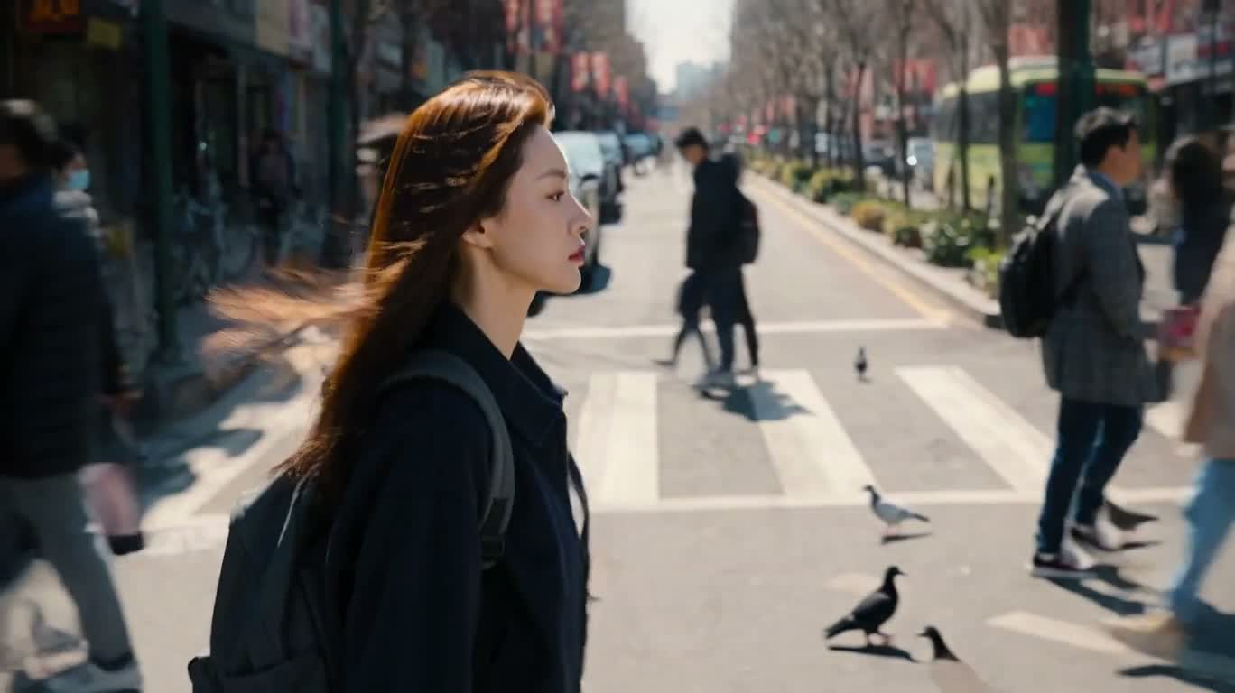 城市中的时间暂停 — AI video creation