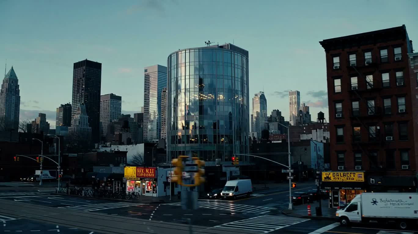 Rainy Street Corner at Blue Hour — AI video creation