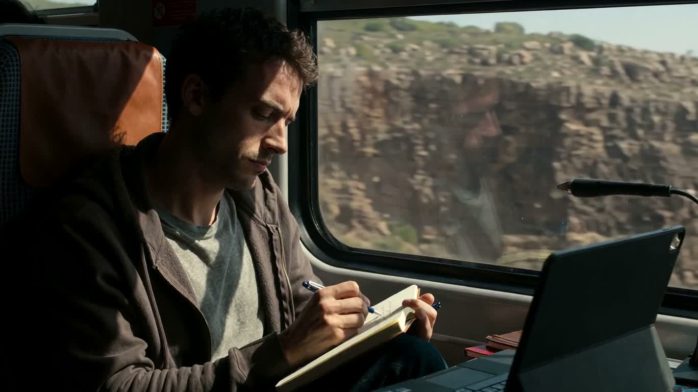 Seaside Train Diary — AI video creation