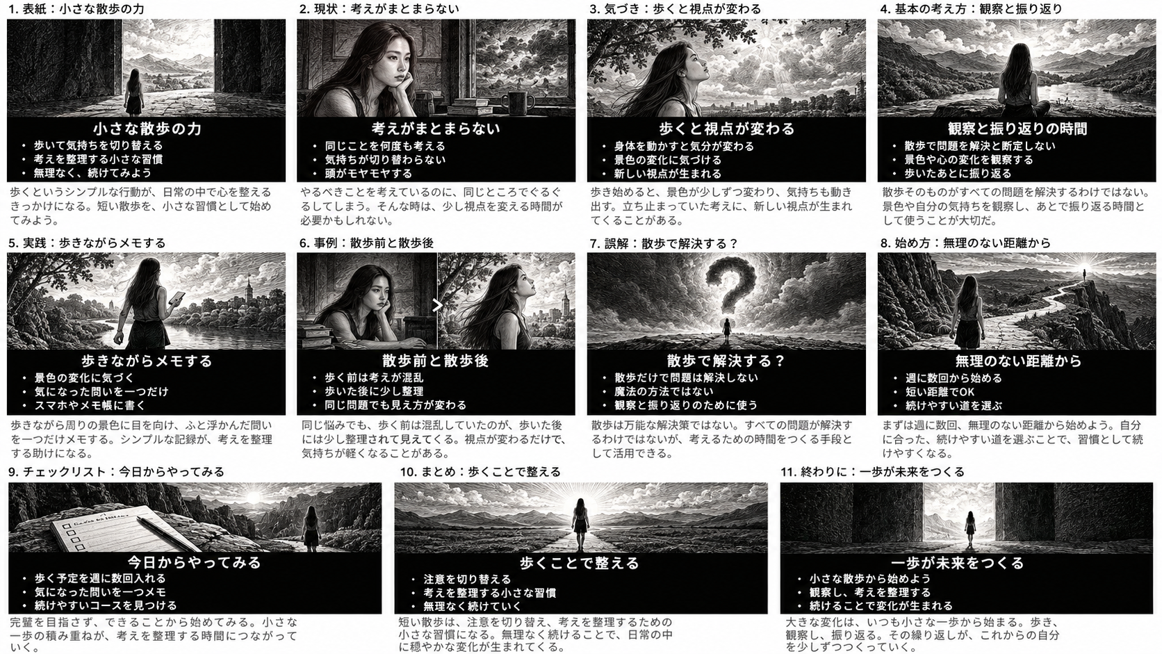 日文极简认知PPT脚本与插图提示模板 — AI image creation