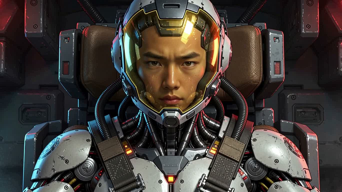 사이버펑크 안드로이드 파일럿 만화 표지