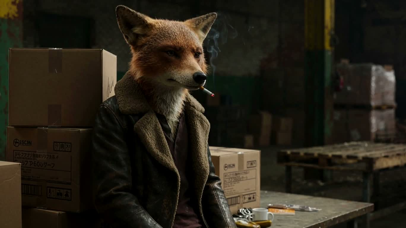 Le renard rusé dans l'entrepôt — AI video creation