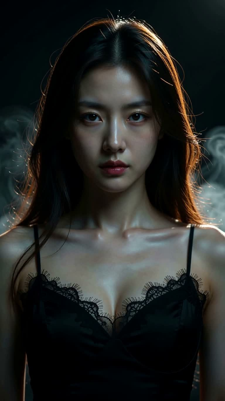 逆光亡灵法师肖像 — AI video creation