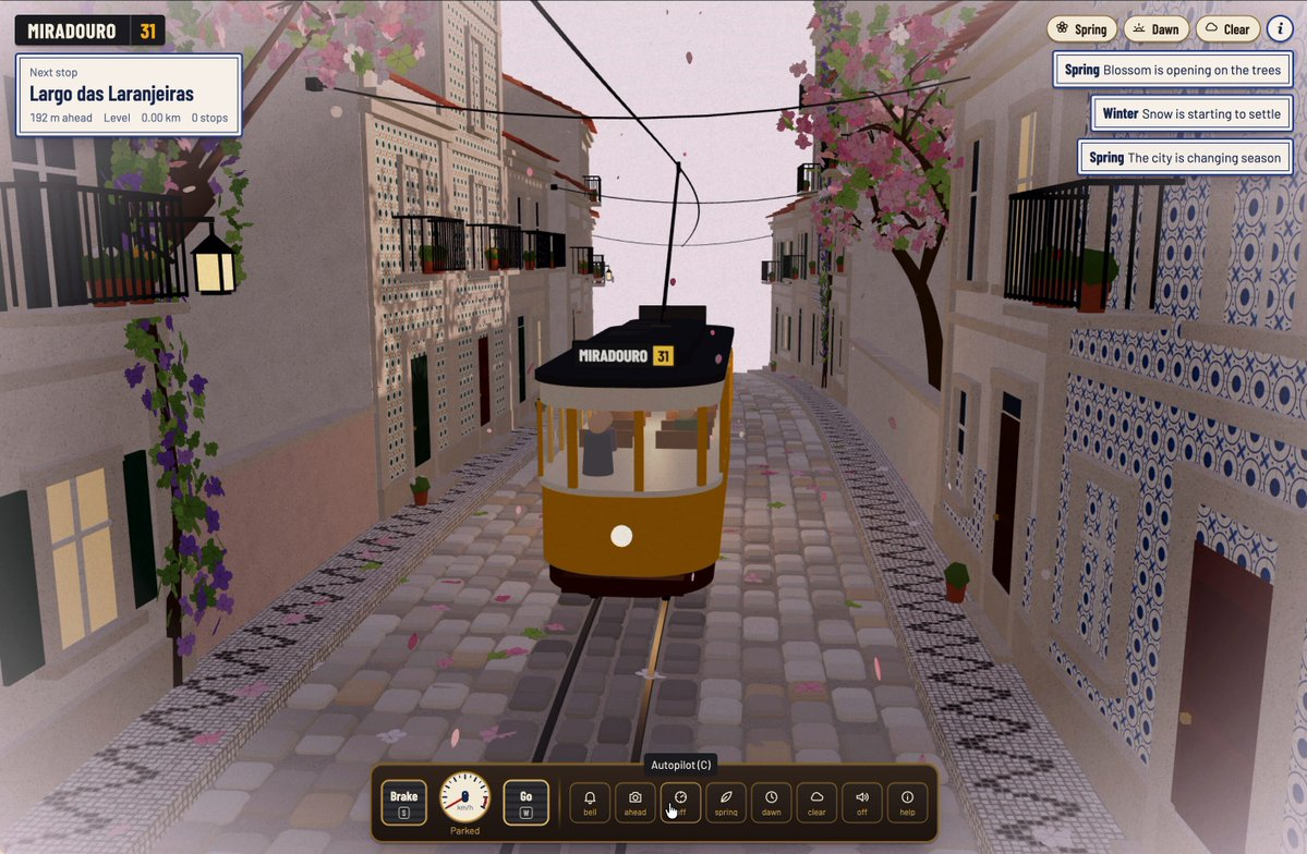 Endless procedural tram ride through Lisbon — AI video creation