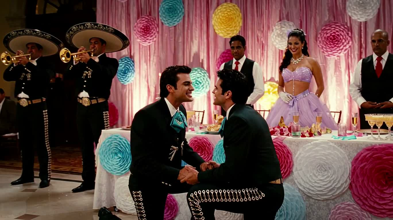 香槟喷泉下的 quinceañera 对决 — AI video creation