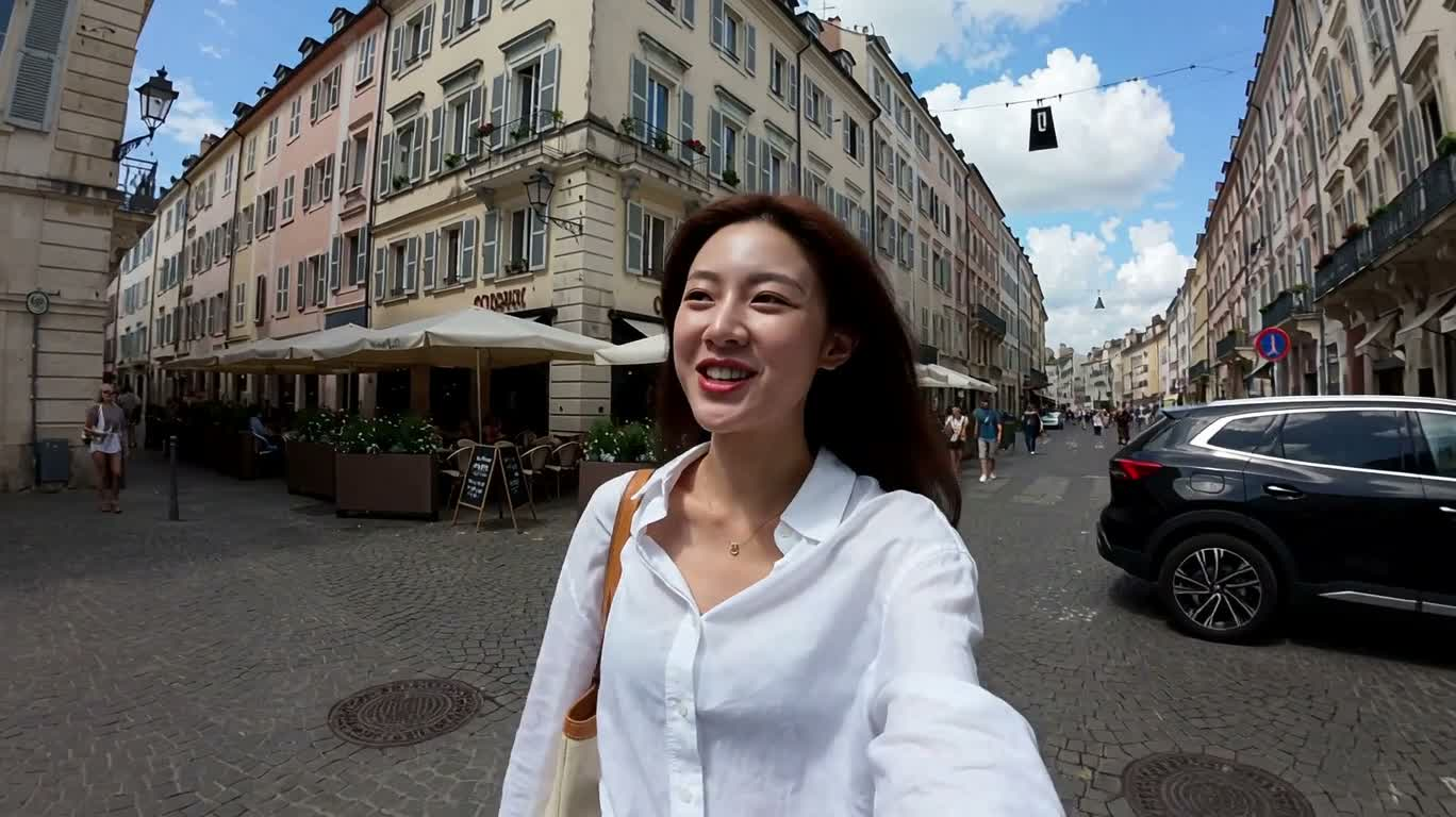 广场偶遇街头吉他手 — AI video creation