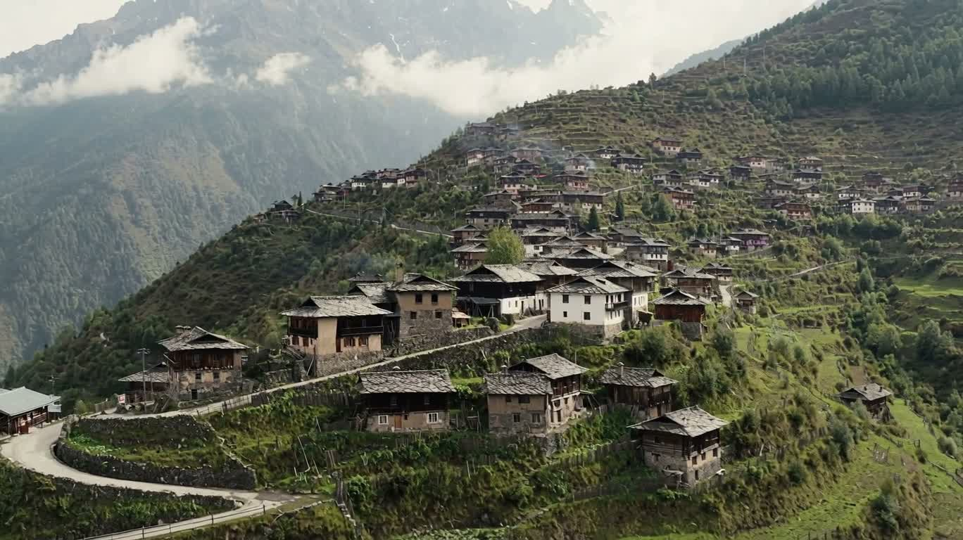 山村与烟囱