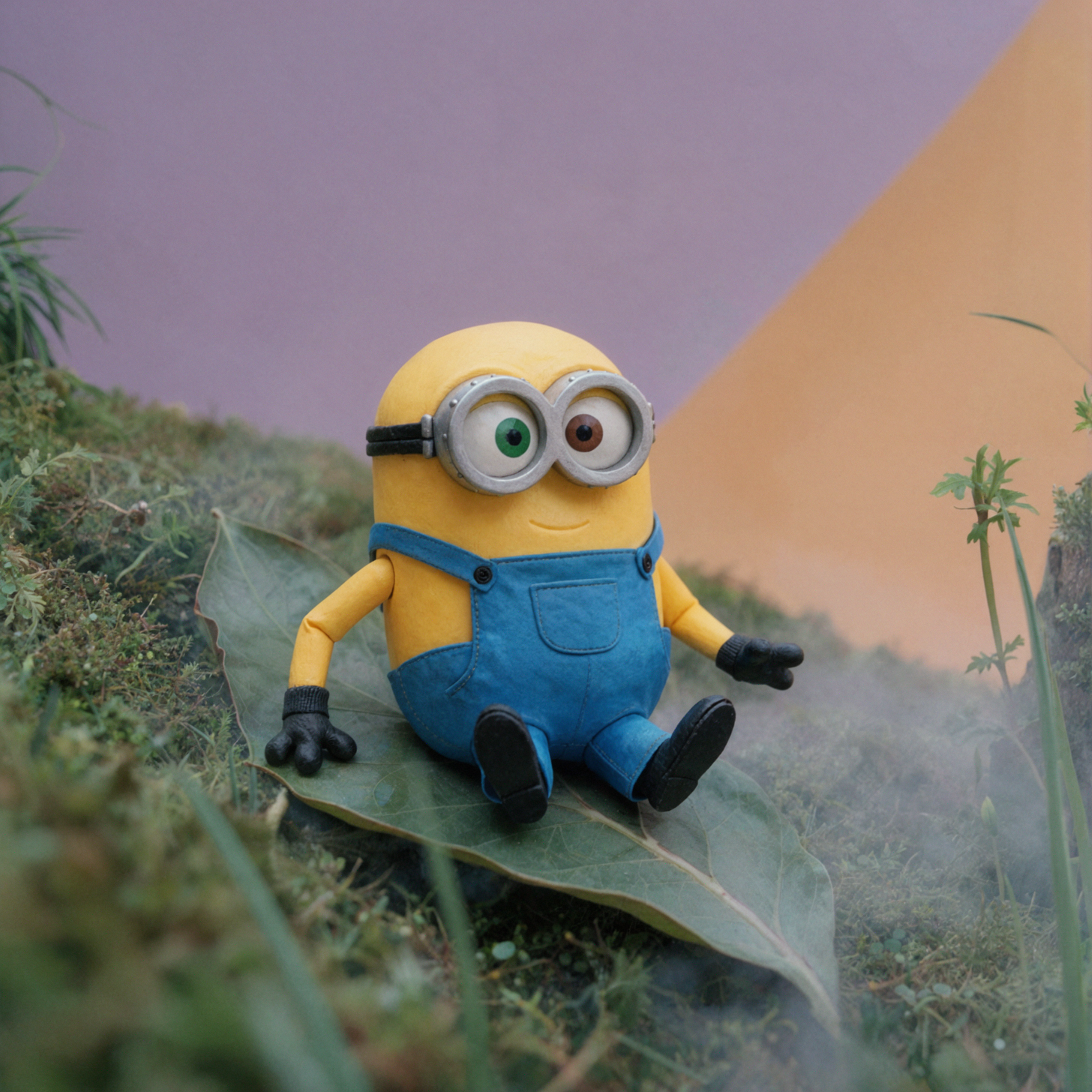 Minion Bob · Glissade des feuilles · Photo de rue