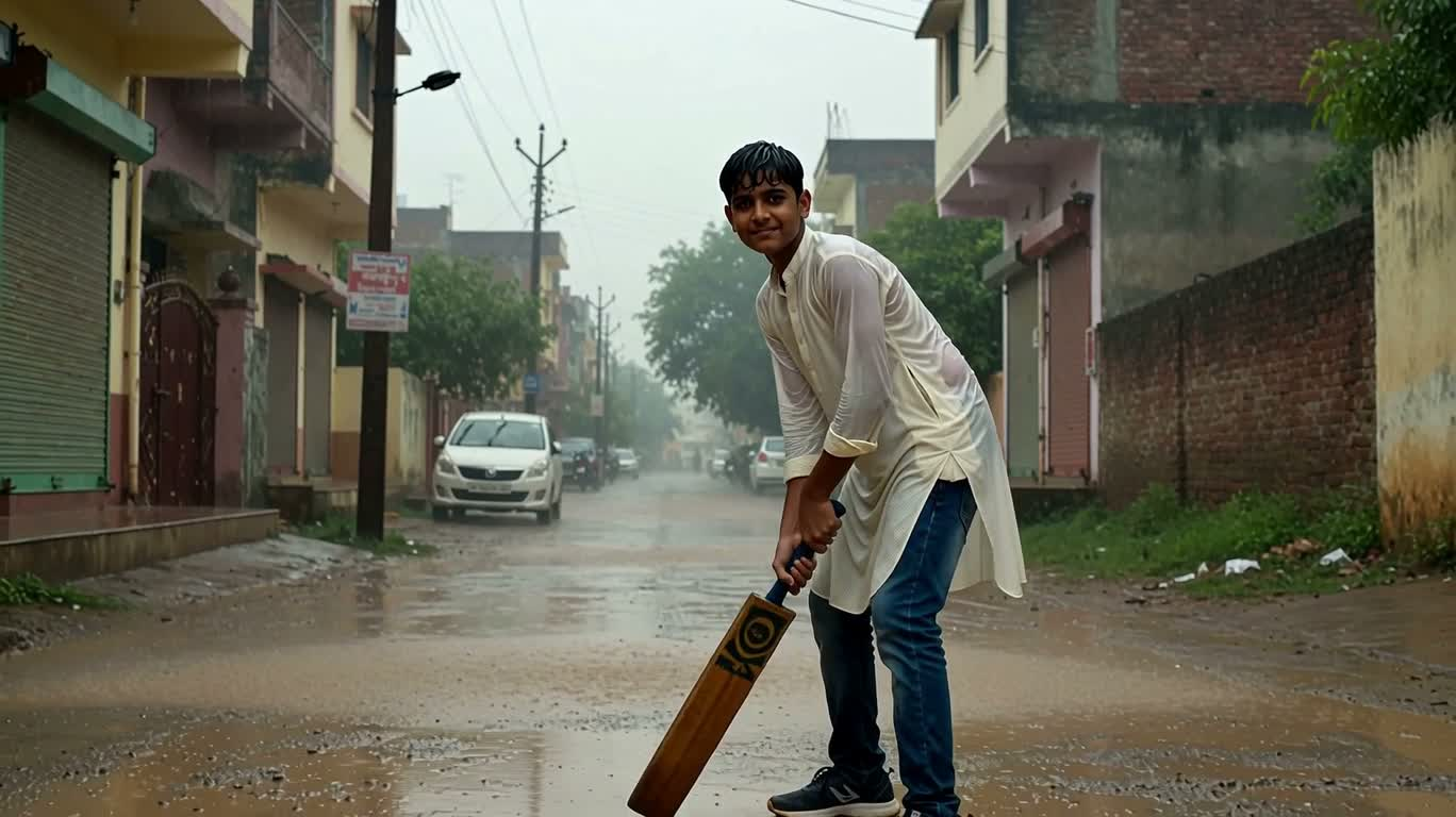 Cricket in the Rain, Jodhpur — AI video creation