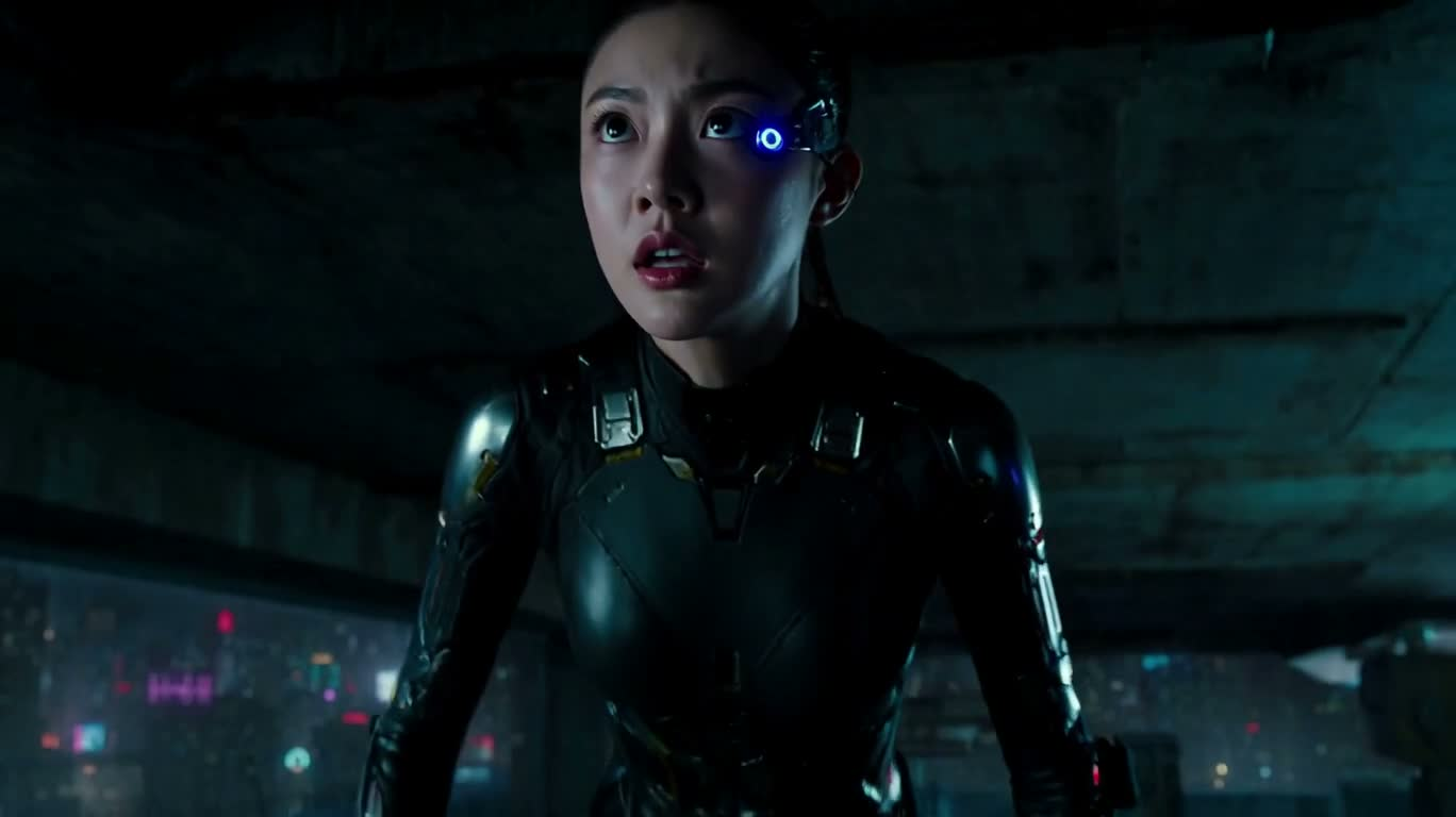 Rượt đuổi trên sân thượng đêm mưa neon