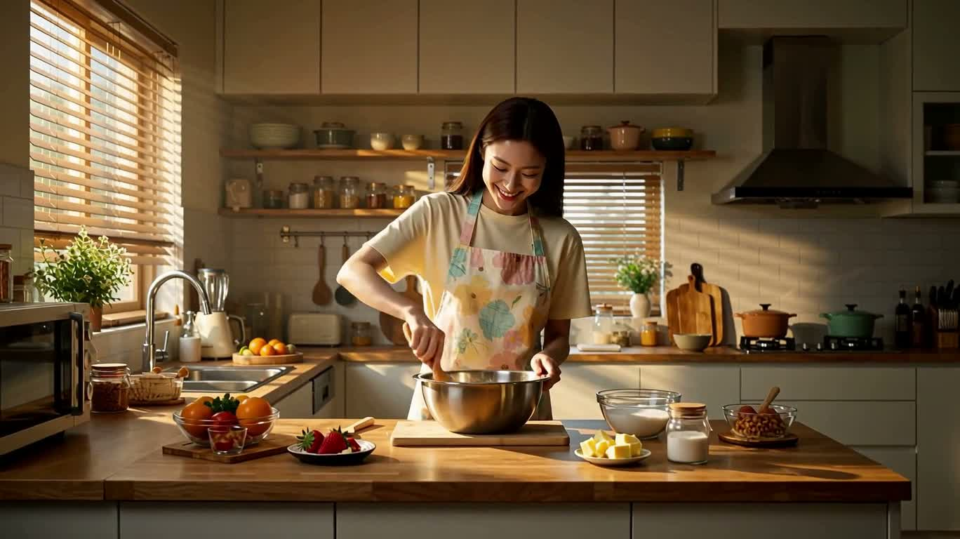 暖阳烘焙时光 — AI video creation