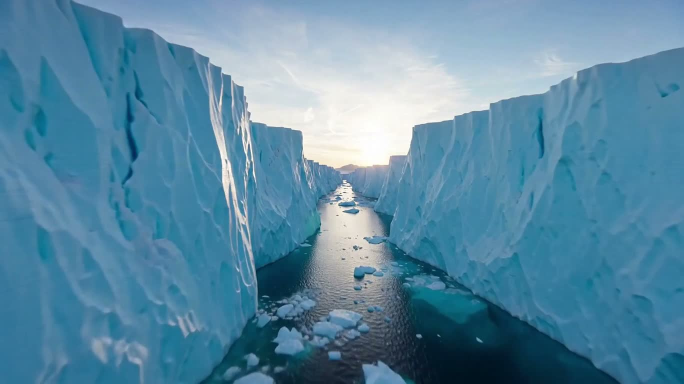 빙하가 깊은 바다로 — AI video creation