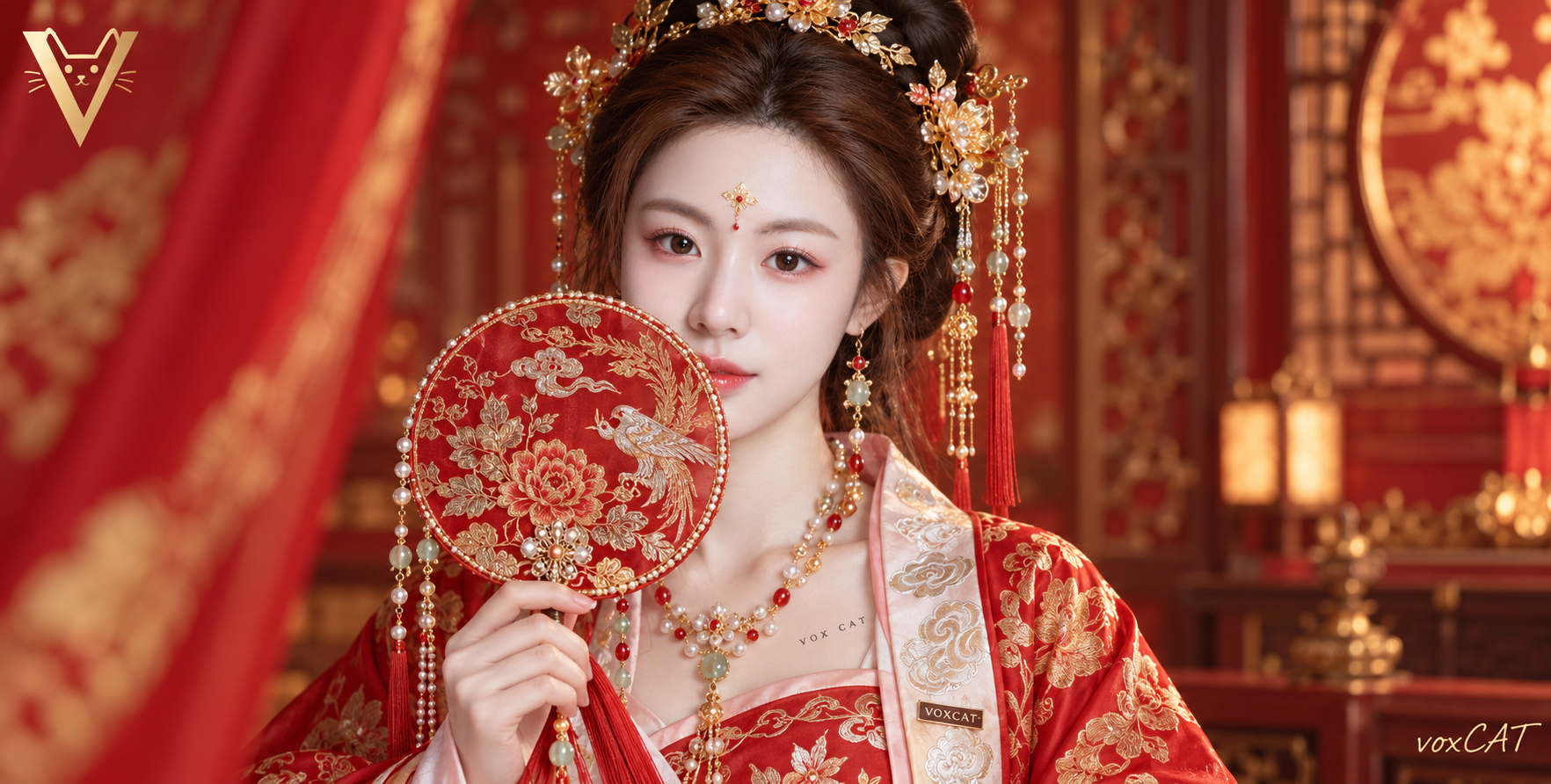 中式古典婚礼写真宋明风仕女 — AI image creation