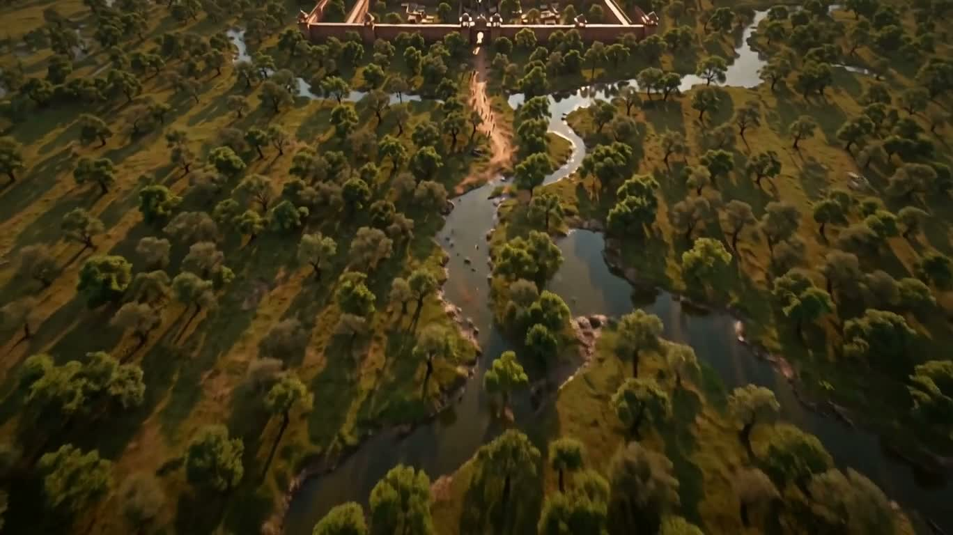 古印度王国的空中掠影 — AI video creation