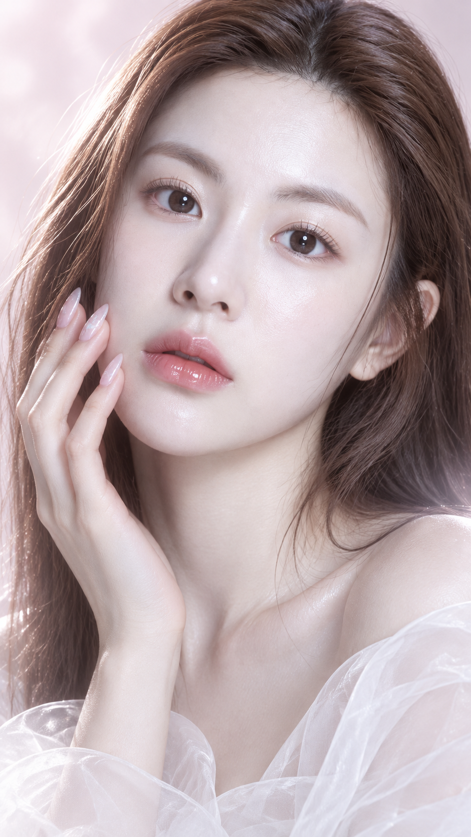 水晶露珠肌超近距离美妆人像 — AI image creation