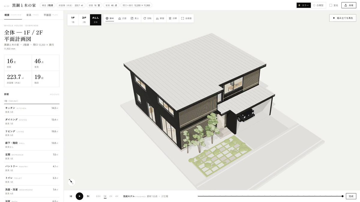 Floor plan turned into 3D model and video