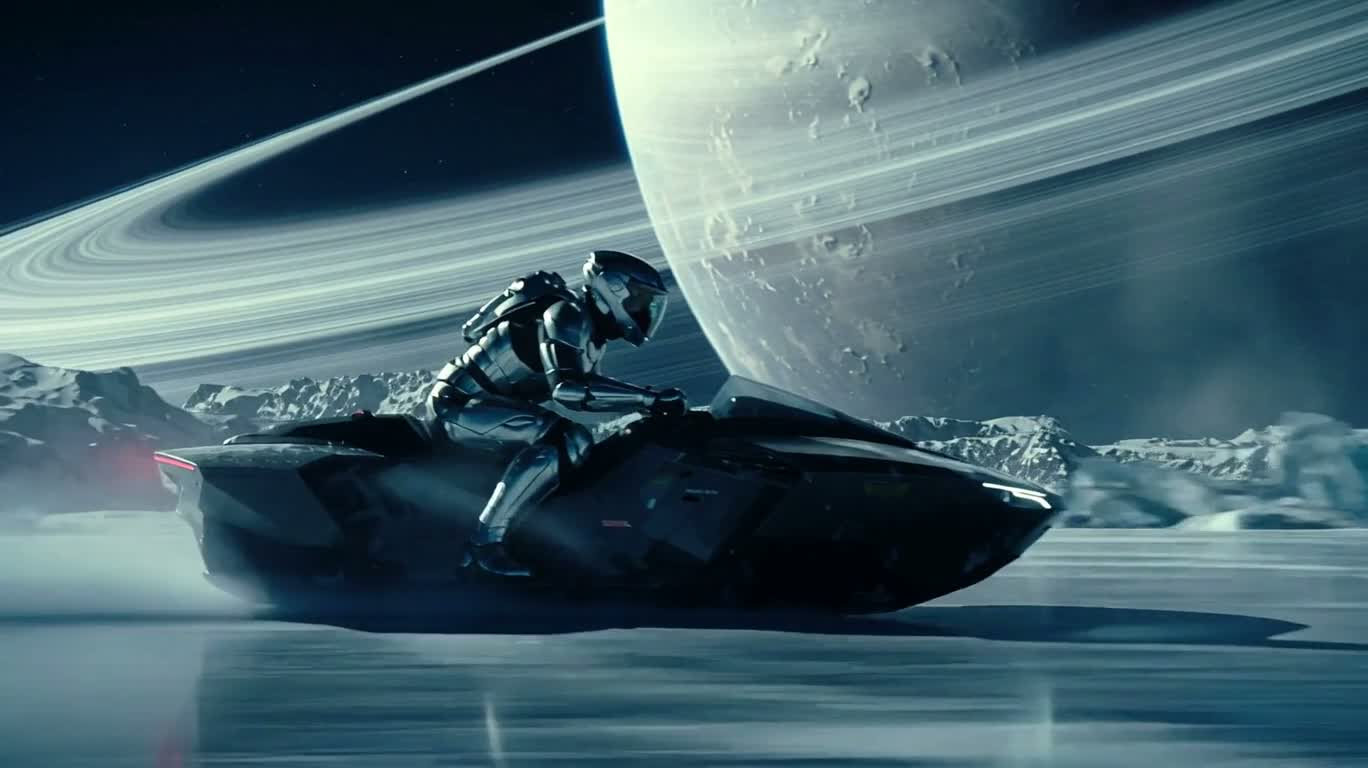 冰月追逐:环行星下的冰原猎手 — AI video creation