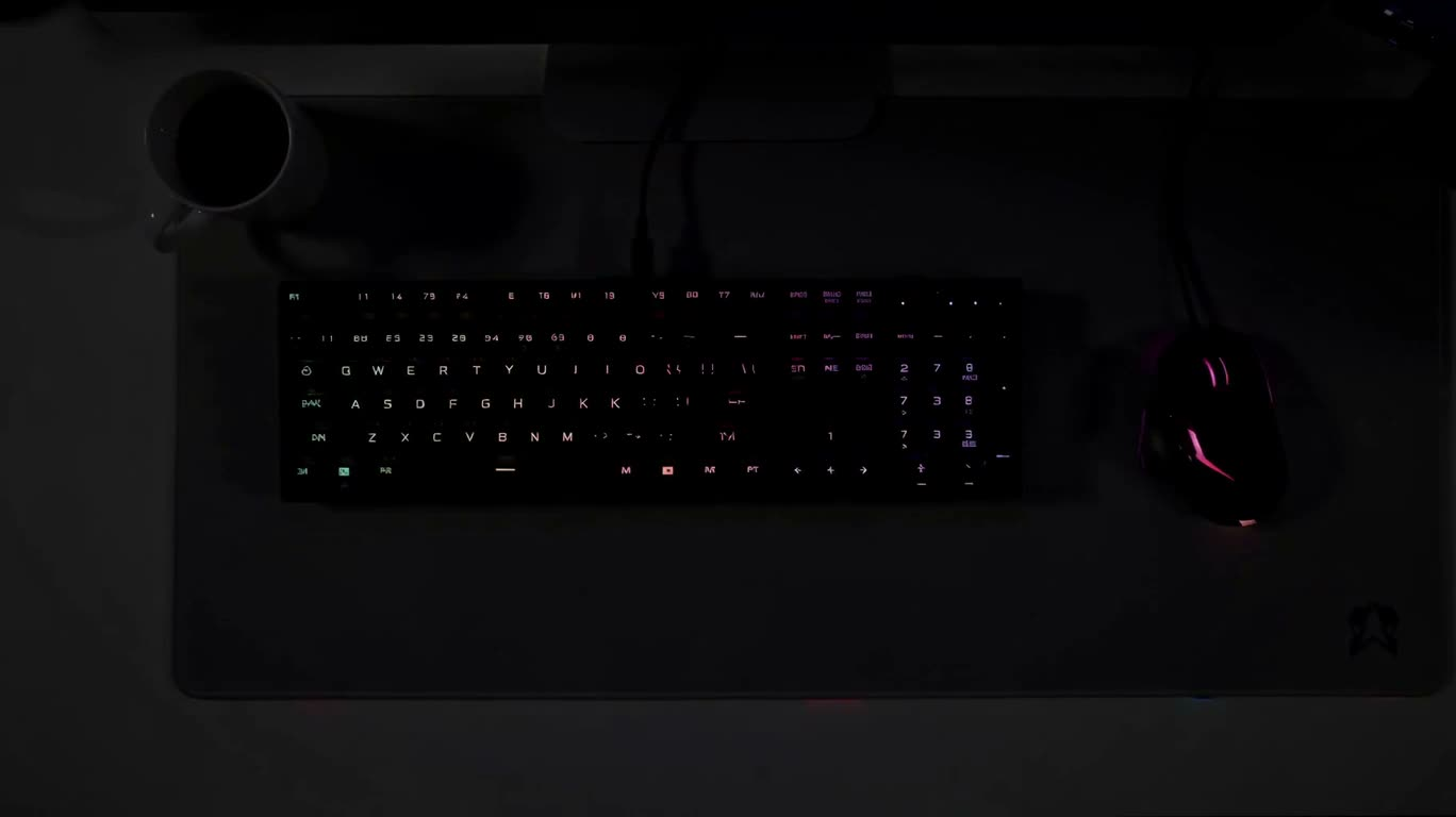 俯拍电竞桌面 — AI video creation
