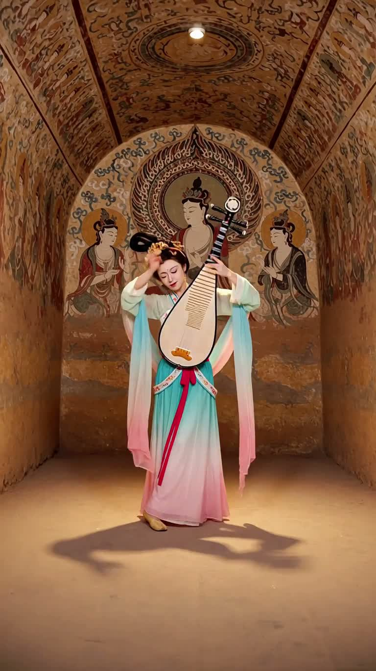 敦煌反弹琵琶舞·壁画焕醒 — AI video creation