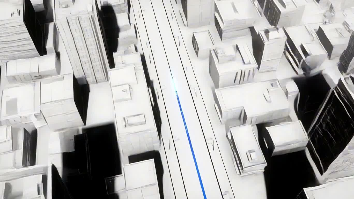 黑白蓝未来都市:终焉回路 — AI video creation