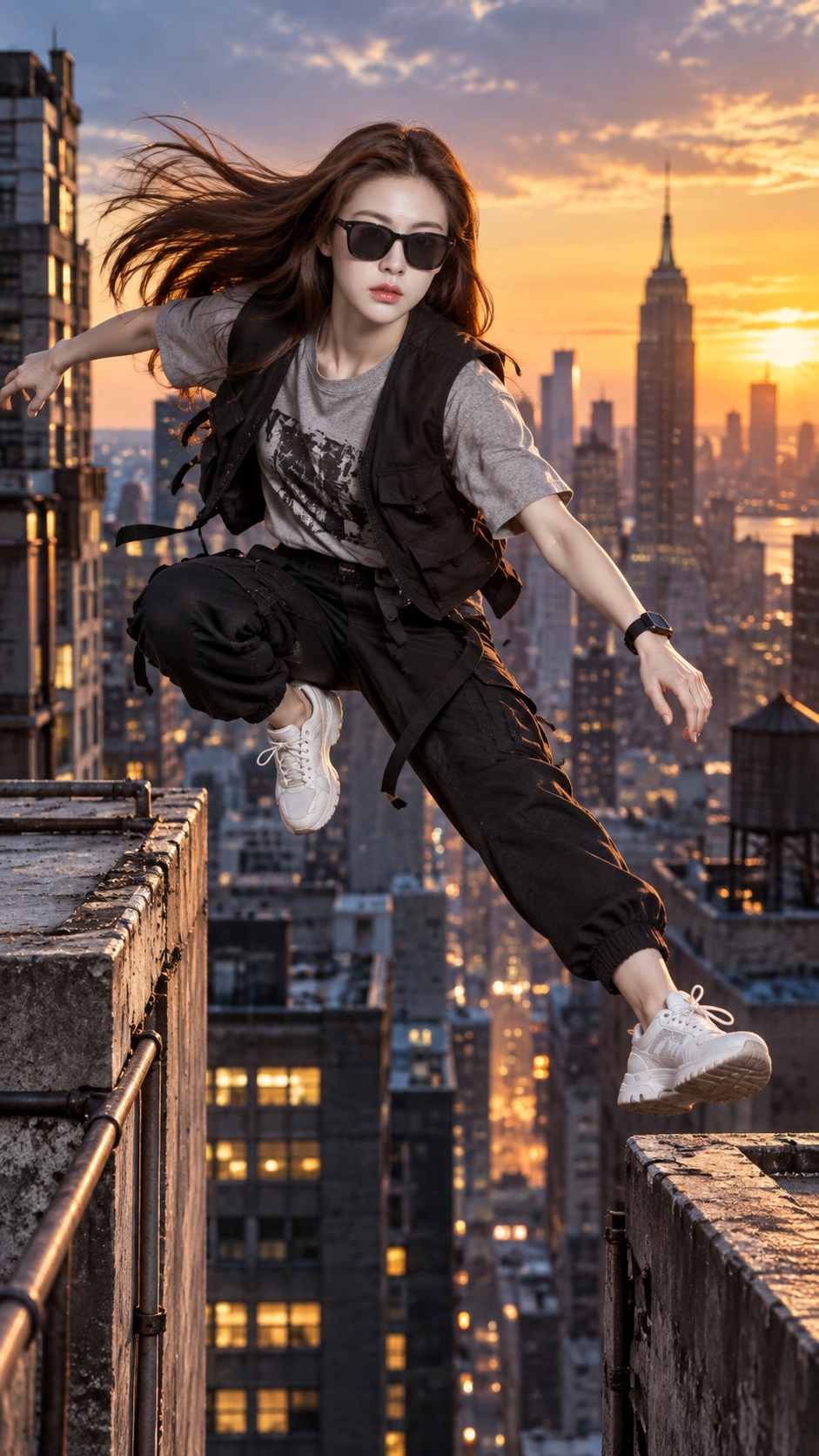 Hành động parkour trên nóc nhà New York đậm chất điện ảnh