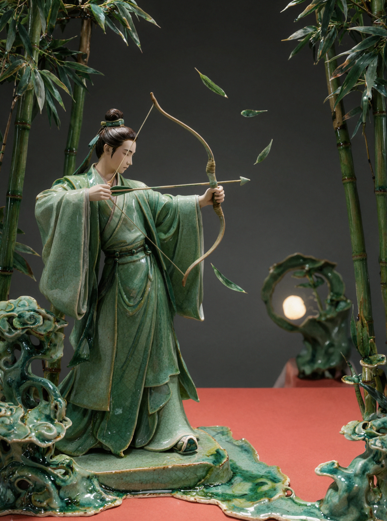 竹林弓手 · 陶瓷釉彩 — AI image creation