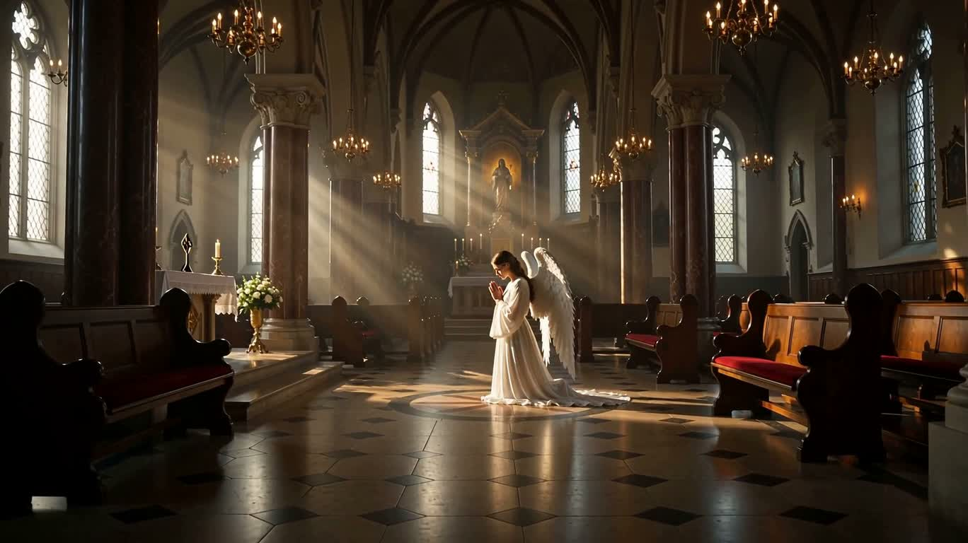 Angels Praying in Church — AI video creation