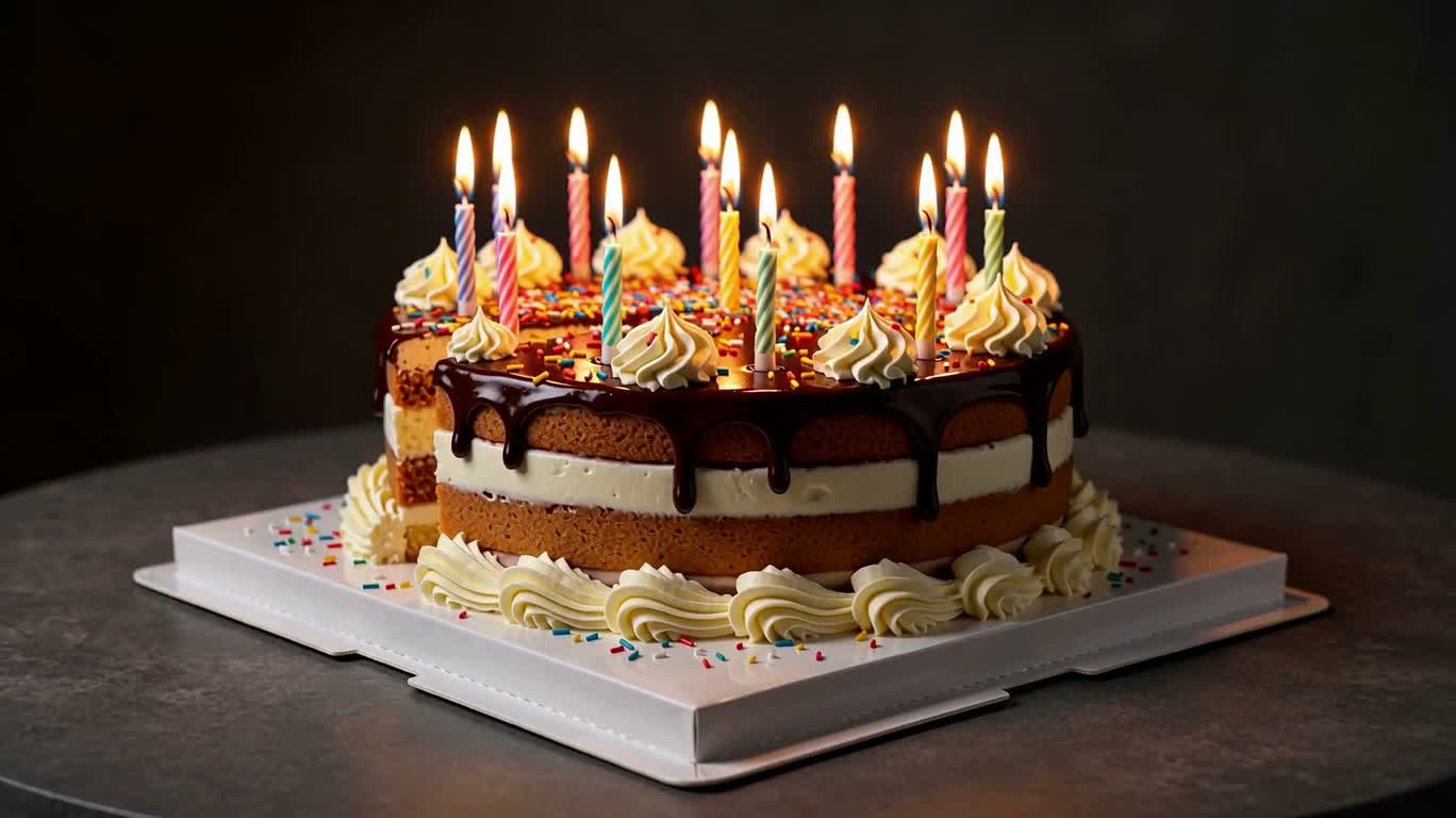 영화 같은 꿈결의 생일 케이크
