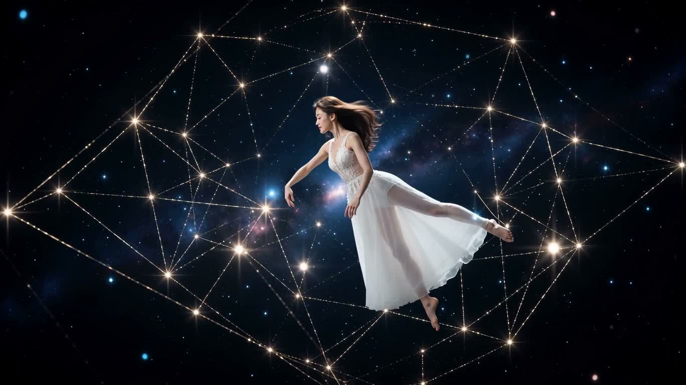星际虚空中的天体舞者 — AI video creation