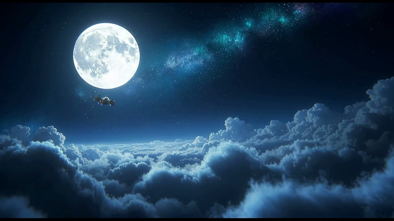Moonlit Dieselpunk Starship — AI video creation