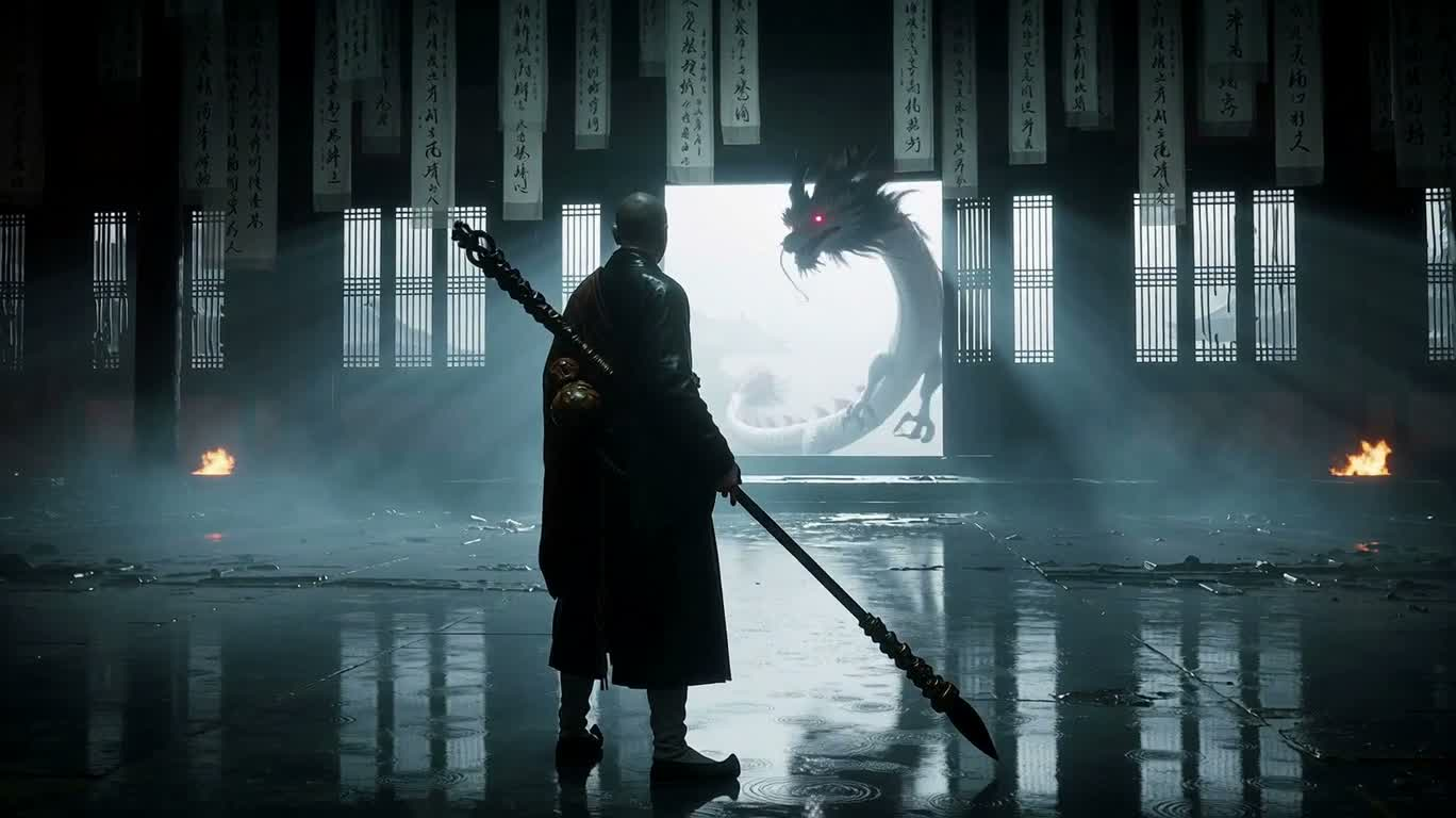 墨僧与纸龙:书法殿堂的终战 — AI video creation