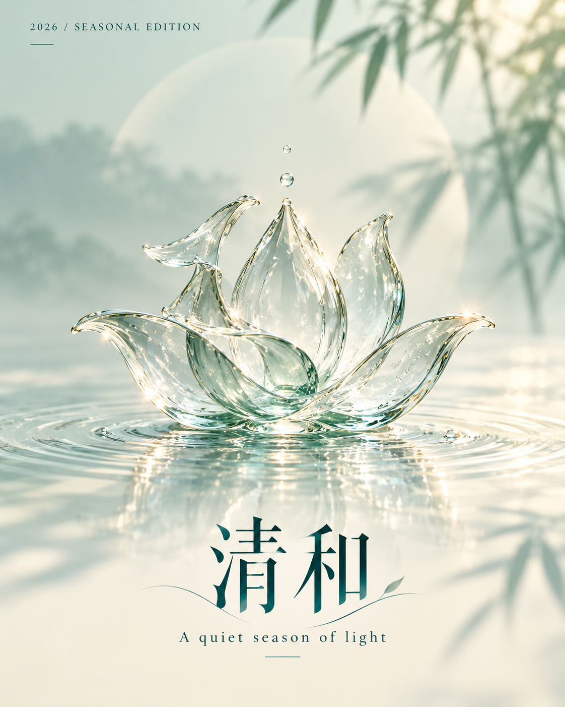东方极简高级视觉海报生成模板 — AI image creation