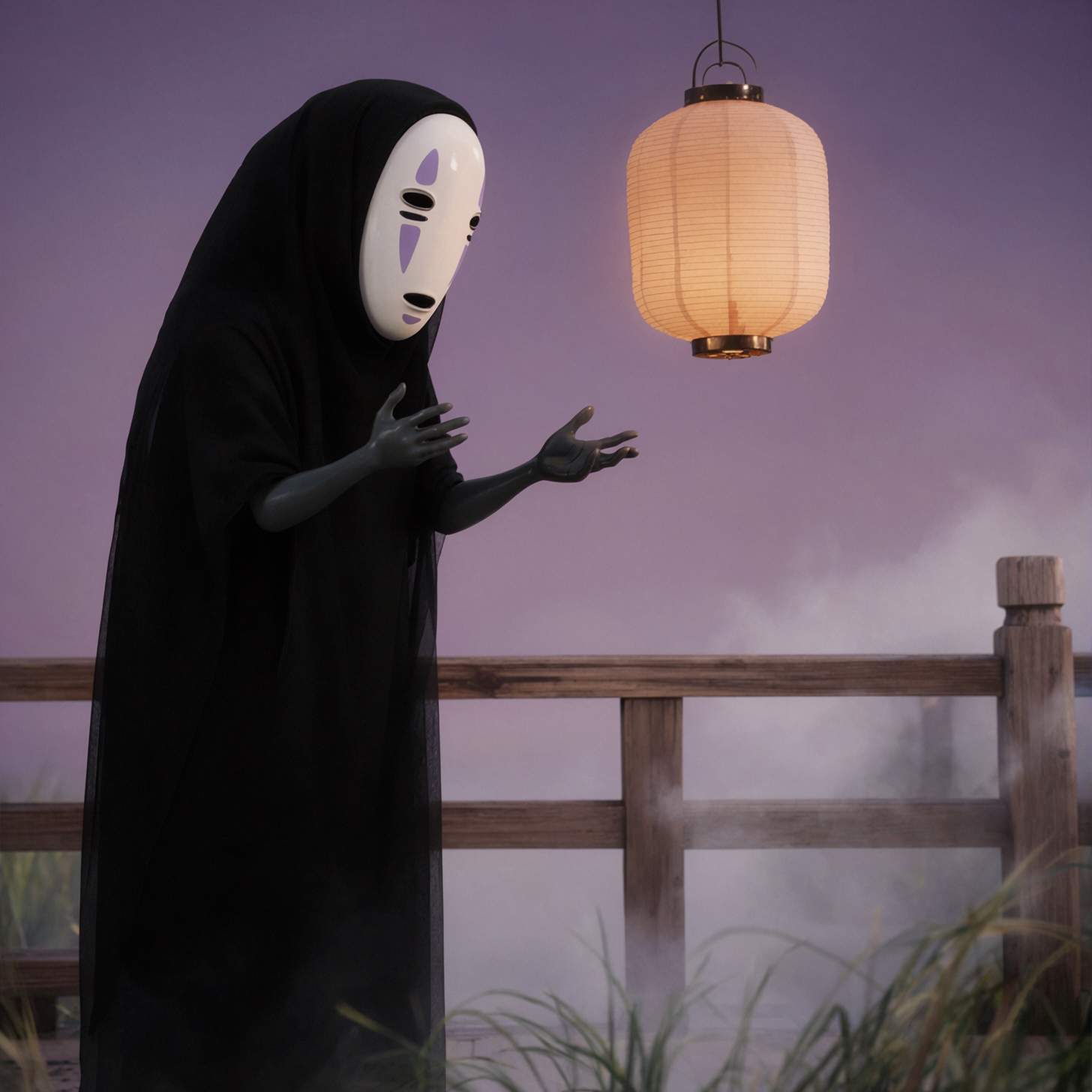 가오나시 · 바람에 흔들리는 종이등 · 교차 편광
