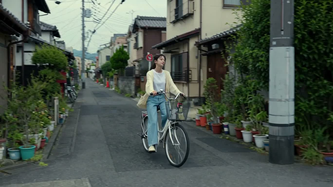 宁静下町的夏日漫步 — AI video creation