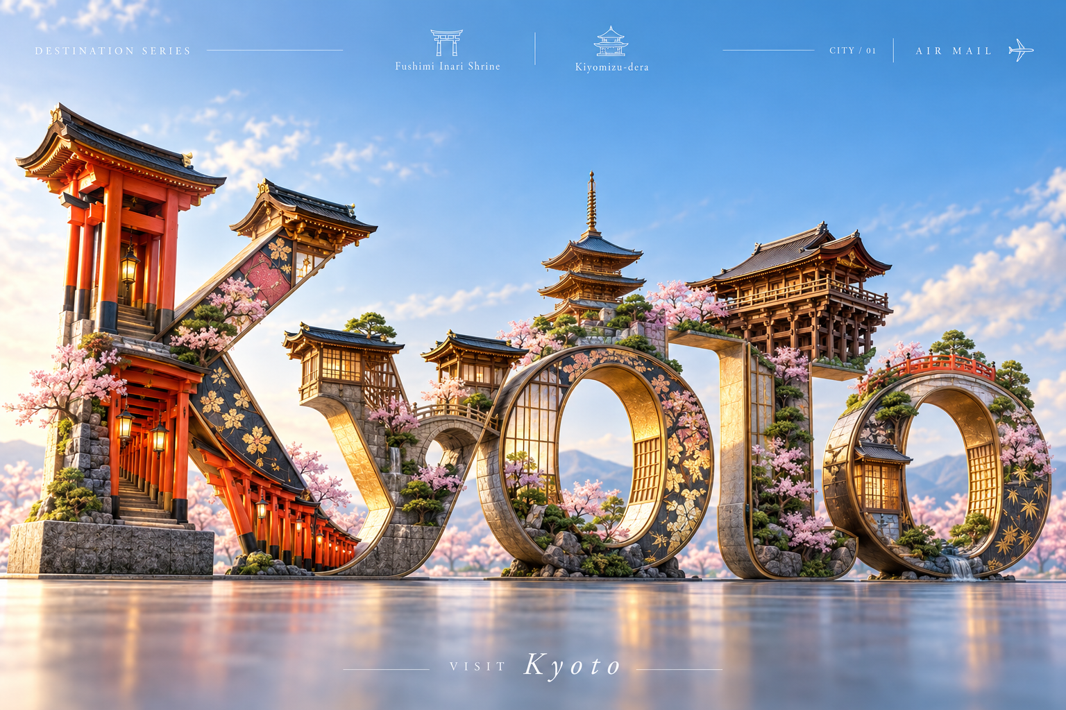 {{city_name}}城市地标3D雕塑字体旅行海报 — AI image creation