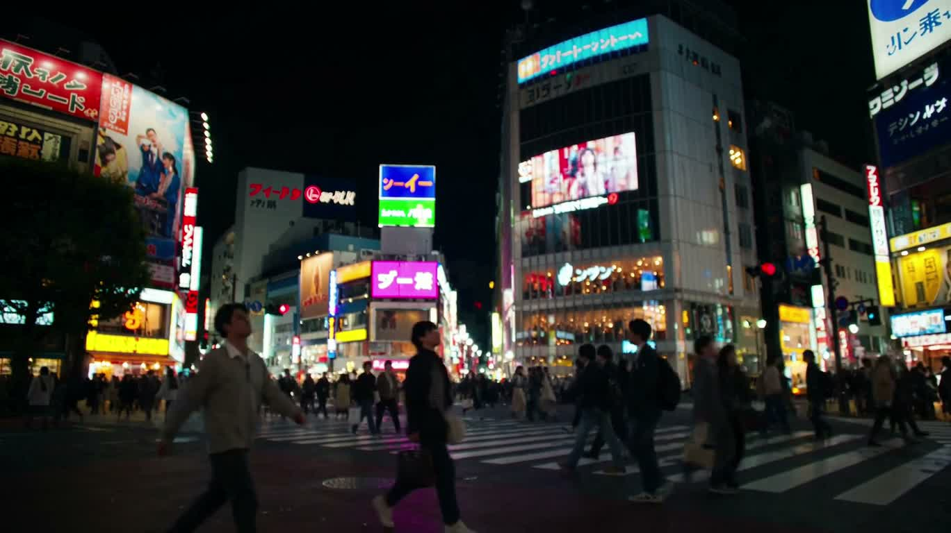 雨夜涩谷漫步 — AI video creation