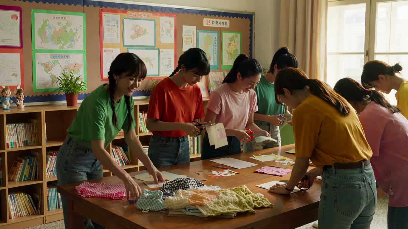 阳光教室里的协作创作